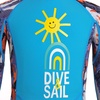 image:imageIDOPIP Kids Boys Girls Color Block One Piece Swimsuit Swimwear Long Sleeve Rash Guard Sunsuit Wetsuit Beachwear Bathing SuitBlue  Yellow  Boy
