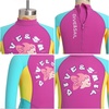 image:imageIDOPIP Kids Boys Girls Color Block One Piece Swimsuit Swimwear Long Sleeve Rash Guard Sunsuit Wetsuit Beachwear Bathing SuitPurple  Blue  Girl