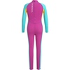 image:imageIDOPIP Kids Boys Girls Color Block One Piece Swimsuit Swimwear Long Sleeve Rash Guard Sunsuit Wetsuit Beachwear Bathing SuitPurple  Blue  Girl