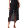 image:imageIDOPIP Muslim Burkini Swimsuit for Women Modest Islamic Swimwear with Beach Skirt  Cover up Sarong  Pants 4PCS Bathing SuitBlack