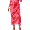 image:imageIDOPIP Muslim Burkini Swimsuit for Women Modest Islamic Swimwear with Beach Skirt  Cover up Sarong  Pants 4PCS Bathing SuitPink