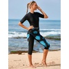 image:imageIDOPIP Muslim Burkini Swimsuit for Womens One Piece Swimsuit with Beach Skirt Cover up Sarong 2PCS Islamic Bathing Suit SetBlue