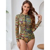 image:imageIDOPIP Muslim Burkini Swimsuits for Women Islamic Modest Swimwear Long Sleeve Full Cover Bathing Suit with Skirt Pants HijabBlack