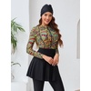 image:imageIDOPIP Muslim Burkini Swimsuits for Women Islamic Modest Swimwear Long Sleeve Full Cover Bathing Suit with Skirt Pants HijabBlack