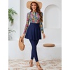 image:imageIDOPIP Muslim Burkini Swimsuits for Women Islamic Modest Swimwear Long Sleeve Full Cover Bathing Suit with Skirt Pants HijabNavy Blue