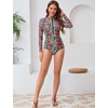 image:imageIDOPIP Muslim Burkini Swimsuits for Women Islamic Modest Swimwear Long Sleeve Full Cover Bathing Suit with Skirt Pants HijabNavy Blue