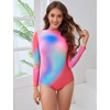 image:imageIDOPIP Muslim Burkini Swimsuits for Women Islamic Modest Swimwear Long Sleeve Rash Guard Beach Skirt Pants 3PCS Bathing SuitGradient