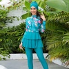 image:imageIDOPIP Muslim Burkini Swimsuits for Women Islamic Modest Swimwear Long Sleeve Swimdress Pants Hijab Full Cover Bathing SuitGreen