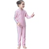 image:imageIDOPIP Muslim Swimsuits for Girls Kids Modest Swimsuit Islamic Burkini Full Cover Hijab Top Pants Cap Bathing SuitPink  Gray