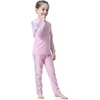 image:imageIDOPIP Muslim Swimsuits for Girls Kids Modest Swimsuit Islamic Burkini Full Cover Hijab Top Pants Cap Bathing SuitPink  Gray
