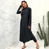 image:imageIDOPIP Muslim Swimsuits for Women with Hijab Islamic Burkini Swimwear Full Cover Long Sleeve Top Pants Dress Bathing SuitsBlack