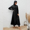 image:imageIDOPIP Muslim Swimsuits for Women with Hijab Islamic Burkini Swimwear Full Cover Long Sleeve Top Pants Dress Bathing SuitsBlack Long