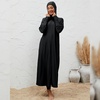 image:imageIDOPIP Muslim Swimsuits for Women with Hijab Islamic Burkini Swimwear Full Cover Long Sleeve Top Pants Dress Bathing SuitsBlack Long