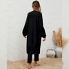 image:imageIDOPIP Muslim Swimsuits for Women with Hijab Islamic Burkini Swimwear Full Cover Long Sleeve Top Pants Dress Bathing SuitsBlack Puff Sleeves
