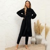 image:imageIDOPIP Muslim Swimsuits for Women with Hijab Islamic Burkini Swimwear Full Cover Long Sleeve Top Pants Dress Bathing SuitsBlack Puff Sleeves