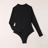 image:imageIDOPIP One Piece Swimsuit Women Bathing Suit Long Sleeve Rash Guard  Womens One Piece Swimsuit Tummy Control Zipper Modest Bathing Suit Surfing Swimwear One Piece Swimsuit Women AthleticBlack  Orange