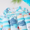 image:imageIDOPIP Toddler Baby Boys Girls Floatation Swimsuit with Adjustable Buoyancy  2PCS Kids Baby Float Suit with Cap Toddler Swim Vest Floating Swimwear Infant One Piece Bathing Suit Swimming BeachwearBlue