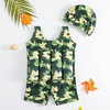image:imageIDOPIP Toddler Boys Dinosaur Floatation Swimsuit Baby Float Suit Swim Vest with Buoyancy Floaties One Piece Bathing Suit 25TGreen Camouflage