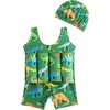 image:imageIDOPIP Toddler Boys Dinosaur Floatation Swimsuit Baby Float Suit Swim Vest with Buoyancy Floaties One Piece Bathing Suit 25TGreen Dinosaur