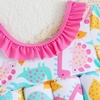 image:imageIDOPIP Toddler Floatation Swimsuit with Floaties Builtin Buoyancy Girls Boys Baby Float Suit One Piece Bathing Suit SwimwearPink Dinosaur