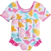 image:imageIDOPIP Toddler Floatation Swimsuit with Floaties Builtin Buoyancy Girls Boys Baby Float Suit One Piece Bathing Suit SwimwearPink Dinosaur
