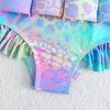 image:imageIDOPIP Toddler Floatation Swimsuit with Floaties Builtin Buoyancy Girls Boys Baby Float Suit One Piece Bathing Suit SwimwearRainbow Leopard