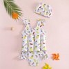 image:imageIDOPIP Toddler Girls Striped Floatation Swimsuit Baby Float Suit Swim Vest with Buoyancy Floaties One Piece Bathing Suit 48TWhite Fruit
