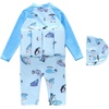image:imageIDOPIP Toddler Kid Boy Floatation Swimsuit with Adjustable Buoyancy Baby Float Suit Swim Vest One Piece Swimsuit Bathing SuitBlue