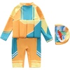 image:imageIDOPIP Toddler Kid Boy Floatation Swimsuit with Adjustable Buoyancy Baby Float Suit Swim Vest One Piece Swimsuit Bathing SuitYellow Dinosaur