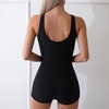image:imageIDOPIP Women One Piece Boyleg Swimsuit Zip Up Rash Guard Bathing Suit Summer Modest Swimsuit Beach Wetsuit Surf Swimming SuitBlack