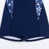 image:imageIDOPIP Women One Piece Boyleg Swimsuit Zip Up Rash Guard Bathing Suit Summer Modest Swimsuit Beach Wetsuit Surf Swimming SuitNavy Blue