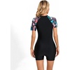 image:imageIDOPIP Women One Piece Rash Guard Swimsuit Surf Bathing Suit Summer Boyleg Swimming Suit Beach Wetsuit UV Protection SwimwearPink Floral