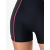 image:imageIDOPIP Women Rash Guard One Piece Swimsuit Bathing Suit Short Sleeve Zipper Rashguard UPF 50 Sun Protection Modest SwimwearBlack  Red Edge