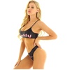 image:imageIDOPIP Women Sexy Lingerie Set Come Here Daddy Bra with Panty Set Anime Cosplay Underwear Sleepwear 2PCS Bikini Bathing SuitBlack