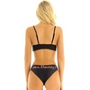 image:imageIDOPIP Women Sexy Lingerie Set Come Here Daddy Bra with Panty Set Anime Cosplay Underwear Sleepwear 2PCS Bikini Bathing SuitBlack