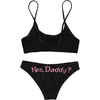 image:imageIDOPIP Women Sexy Lingerie Set Come Here Daddy Bra with Panty Set Anime Cosplay Underwear Sleepwear 2PCS Bikini Bathing SuitBlack