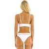 image:imageIDOPIP Women Sexy Lingerie Set Come Here Daddy Bra with Panty Set Anime Cosplay Underwear Sleepwear 2PCS Bikini Bathing SuitWhite