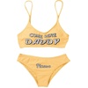 image:imageIDOPIP Women Sexy Lingerie Set Come Here Daddy Bra with Panty Set Anime Cosplay Underwear Sleepwear 2PCS Bikini Bathing SuitYellow