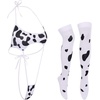 image:imageIDOPIP Women Sexy Milk Cow Maid Lingerie Set Anime Lolita Cosplay Mini Bikini Bra Underwear Nightwear Fancy Dress up Costume004 White Cow Bikini Set