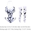 image:imageIDOPIP Women Sexy Milk Cow Maid Lingerie Set Anime Lolita Cosplay Mini Bikini Bra Underwear Nightwear Fancy Dress up Costume005 White Cow Bodysuit Set 2pcs