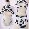 image:imageIDOPIP Women Sexy Milk Cow Maid Lingerie Set Anime Lolita Cosplay Mini Bikini Bra Underwear Nightwear Fancy Dress up Costume006 White Cow Maid Bodysuit Set 3pcs