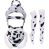 image:imageIDOPIP Women Sexy Milk Cow Maid Lingerie Set Anime Lolita Cosplay Mini Bikini Bra Underwear Nightwear Fancy Dress up Costume006 White Cow Maid Bodysuit Set 3pcs