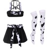 image:imageIDOPIP Women Sexy Milk Cow Maid Lingerie Set Anime Lolita Cosplay Mini Bikini Bra Underwear Nightwear Fancy Dress up Costume007 White Cow Maid Skirt Set