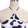 image:imageIDOPIP Women Sexy Milk Cow Maid Lingerie Set Anime Lolita Cosplay Mini Bikini Bra Underwear Nightwear Fancy Dress up Costume011 White Cow Halter  Stockings