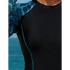 image:imageIDOPIP Women Two Piece Rash Guard Sets Long Sleeve Floral Print UPF50 Swim Dress with Shorts Modest Swimsuit Bathing SuitBlack