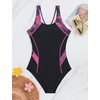 image:imageIDOPIP Womens Athletic One Piece Swimsuit Tummy Control Racerback Slimming Bathing Suit Modest Swimsuits for WomenPink