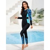 image:imageIDOPIP Womens Full Body Rash Guard One Piece Swimsuits Zip Front UPF50 Long Sleeve Modest Bathing Suit Surfing SwimwearBlue