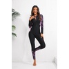 image:imageIDOPIP Womens Full Body Rash Guard One Piece Swimsuits Zip Front UPF50 Long Sleeve Modest Bathing Suit Surfing SwimwearPink