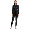 image:imageIDOPIP Womens Modest Muslim Swimsuit Islamic Long Sleeve Rash Guard Burkini Beach Bathing Suit Sun Protection Swimming SuitBlack