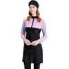 image:imageIDOPIP Womens Muslim Modest Swimsuit Islamic Long Sleeve Burkini Swimming Suit Top  Pants  Hijab Cap 3 Piece Bathing SuitPink